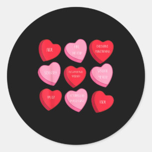 Occupational Therapy Heart Candy Valentine Day Ot  Classic Round Sticker