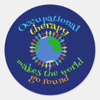 Occupational Therapy Makes the World Go Round Blue