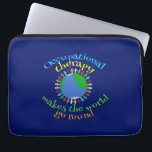 Occupational Therapy Makes the World Go Round Laptop Sleeve<br><div class="desc">A beautiful occupational therapist gift featuring people holding hands standing on the earth. A cute OT present for Christmas to show them appreciation for all they do with sensory therapy to help your child.</div>