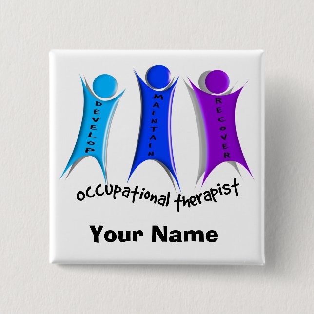 Occupational Therapy Name Buttons (Front)