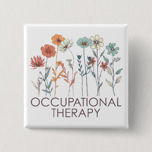 Occupational Therapy OT 15 Cm Square Badge