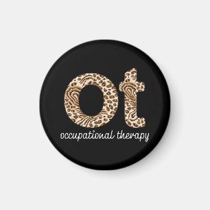 Occupational Therapy OT Cheetah Print Magnet
