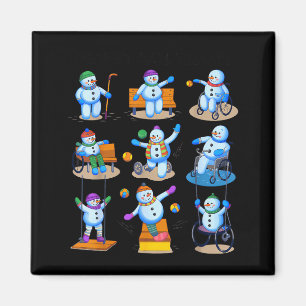 Occupational Therapy Ot Christmas Funny Snowman Xm Magnet