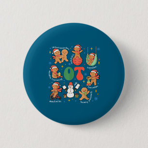 Occupational Therapy Ot Gingerbread Christmas 6 Cm Round Badge