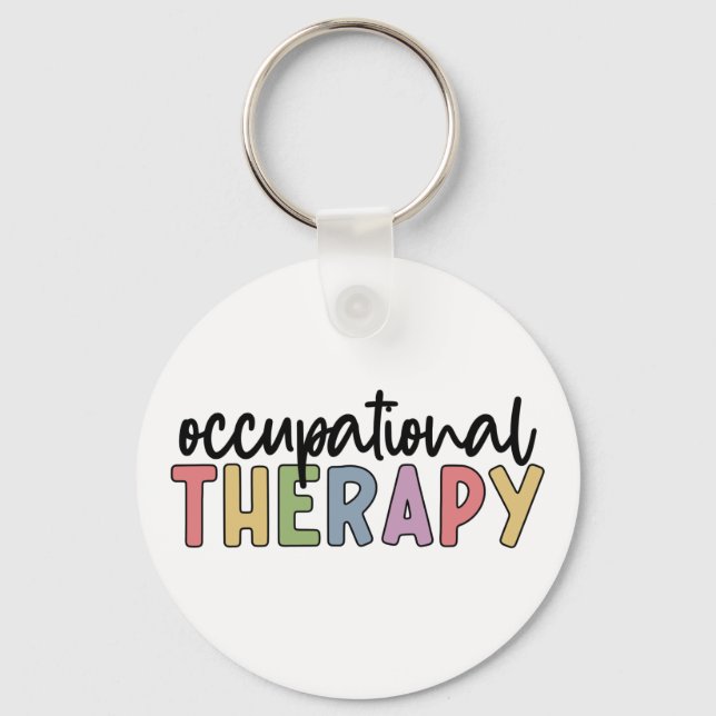 Occupational Therapy OT Student Grad Gifts Key Ring (Front)