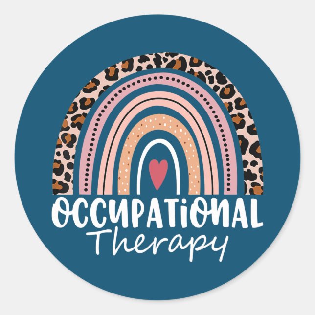 Occupational Therapy OT Therapist OT Month Classic Round Sticker (Front)