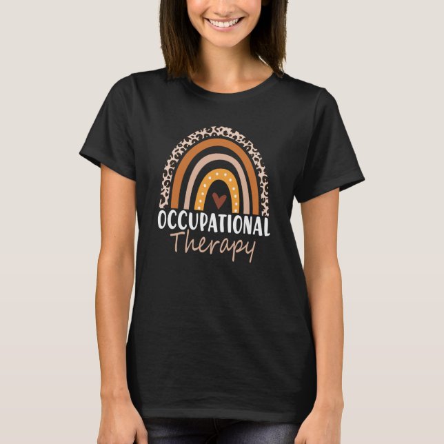 Occupational Therapy OT Therapist OT Month Leopard T-Shirt (Front)