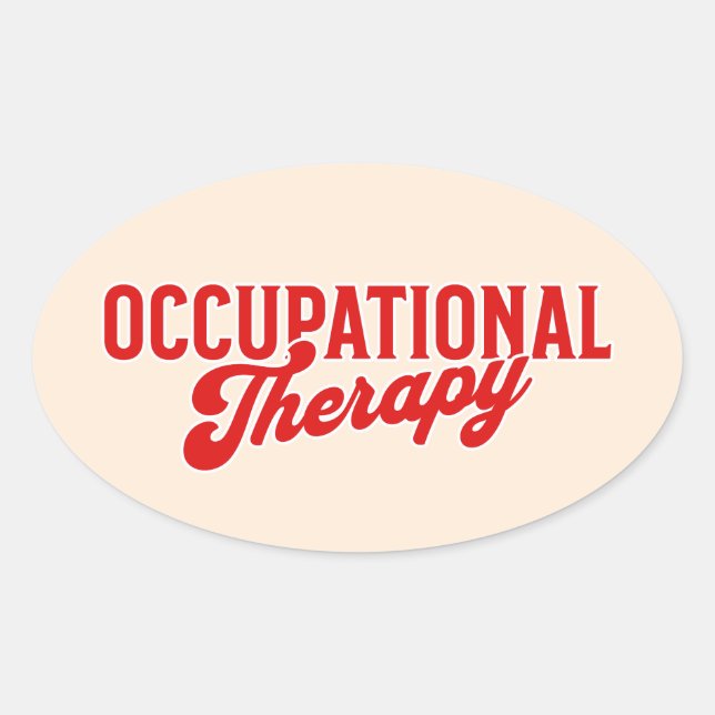 Occupational Therapy OTA Heathcare Oval Sticker (Front)