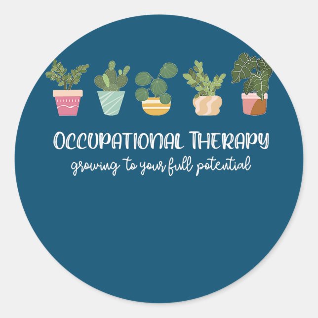 Occupational Therapy Paediatrics Therapist OT Mont Classic Round Sticker (Front)