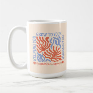 Occupational Therapy Retro Floral Therapist Coffee Mug