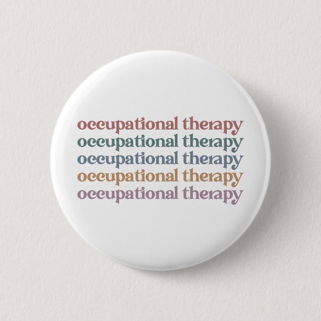 Occupational Therapy Retro OT Student Grad Gifts 6 Cm Round Badge (Front)