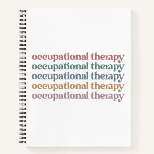 Occupational Therapy Retro OT Student Grad Gifts Notebook