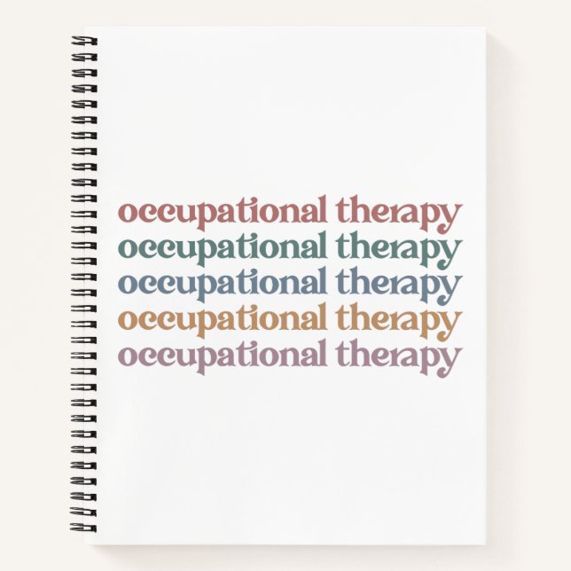 Occupational Therapy Retro OT Student Grad Gifts Notebook (Front)