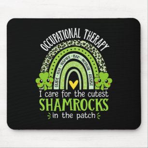 Occupational Therapy St Patricks Day Shamrocks Ot Mouse Pad
