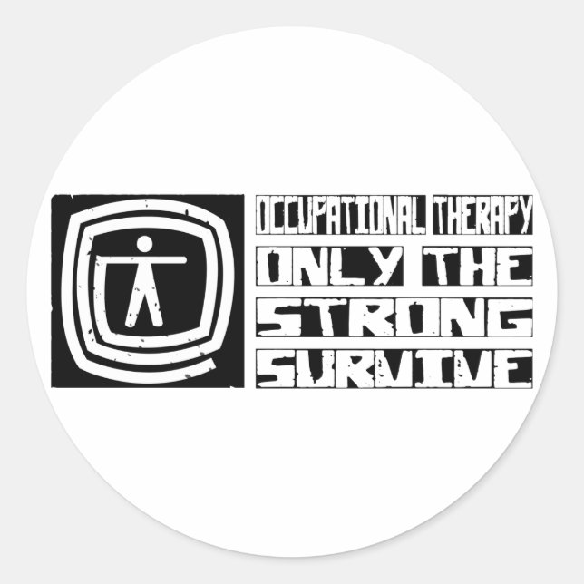 Occupational Therapy Survive Classic Round Sticker (Front)