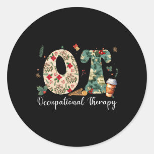 Occupational Therapy Therapist Christmas Ot Ota Me Classic Round Sticker