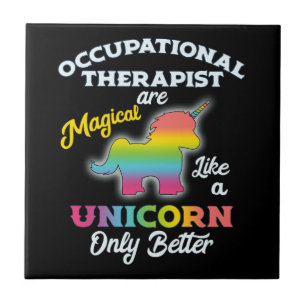 Occupational Therapy Unicorn OT Therapist Ceramic Tile