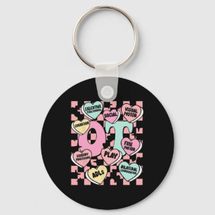 Occupational Therapy Valentine Candy Sweet Heart F Key Ring