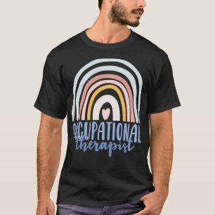 Occupational Therapy Worker OT Boho Rainbow Retro T-Shirt
