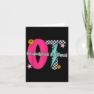 Occupational Therast Retro Checkered Ot Graduation Card