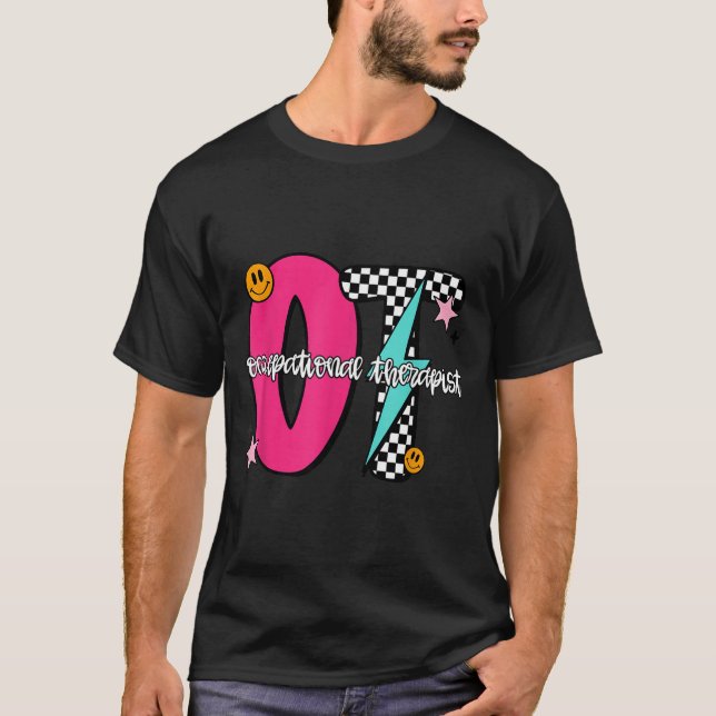 Occupational Therast Retro Checkered Ot Graduation T-Shirt (Front)