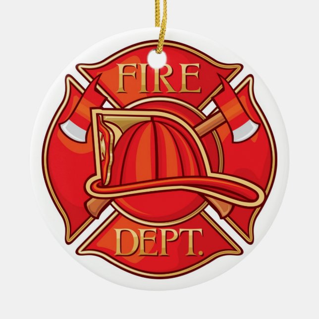 Occupations - Fire Fighter - SRF Ceramic Ornament (Front)