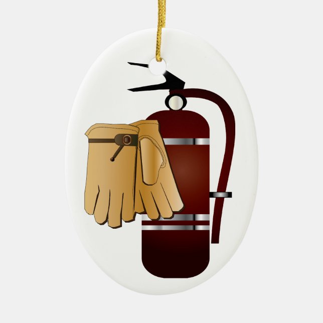 Occupations - Fire Fighter - SRF Ceramic Tree Decoration (Front)