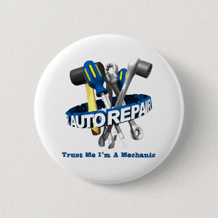 Occupations: Mechanic 6 Cm Round Badge