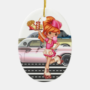 Occupations - Waitress - SRF Ceramic Ornament