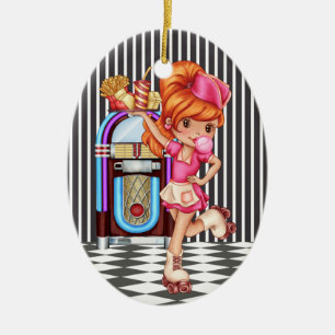 Occupations - Waitress - SRF Ceramic Tree Decoration