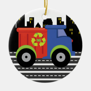 Occupations - Waste Disposal - Garbage - Recycled Ceramic Tree Decoration