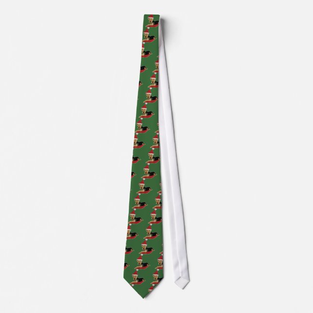 Occupied Christmas "Airedale Terrier" Tie (Front)