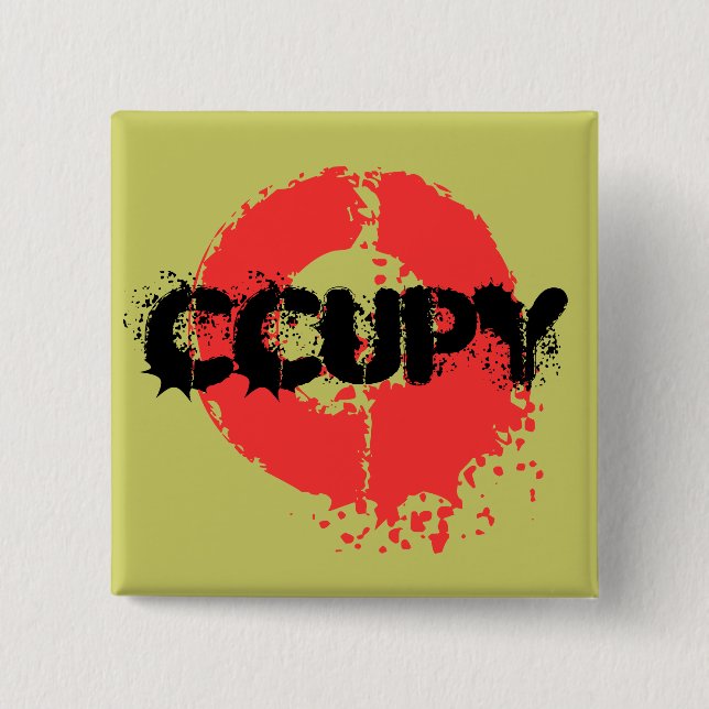 OCCUPY 15 CM SQUARE BADGE (Front)