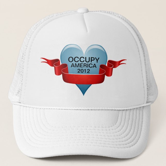 OCCUPY AMERICA 2012 TRUCKER HAT (Front)