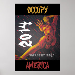 OCCUPY AMERICA 2014 POWER TO THE PEOPLE ! POSTER