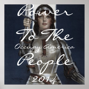 occupy america power to the people 2014 poster