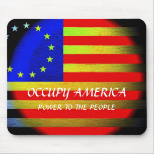 OCCUPY AMERICA POWER TO THE PEOPLE MOUSE PAD