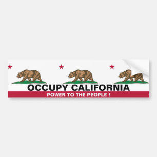 OCCUPY CALIFORNIA POWER TO THE PEOPLE BUMPER STICKER