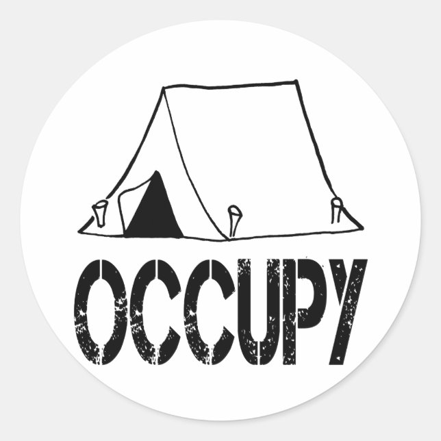Occupy Classic Round Sticker (Front)