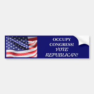 OCCUPY CONGRESS VOTE REPUBLICAN BUMPER STICKER