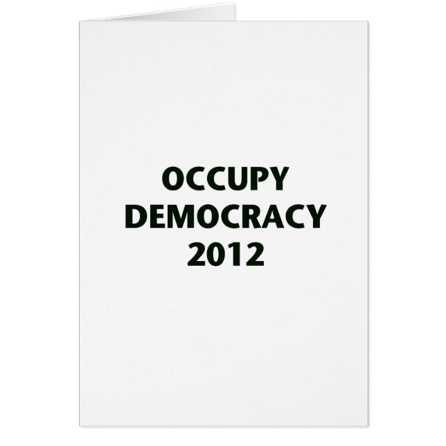Occupy Democracy 2012 (Front)