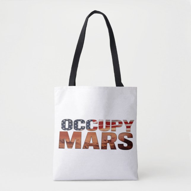 Occupy Mars Canvas Tote – Bold Statement for Futur Bag (Front)