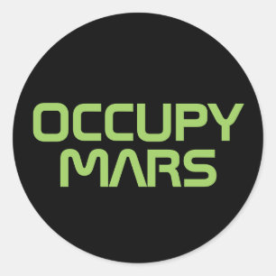 "OCCUPY MARS" CLASSIC ROUND STICKER