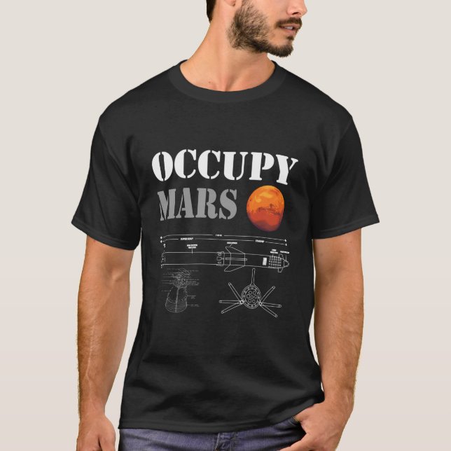 Occupy Mars Starship Rocket T-Shirt (Front)