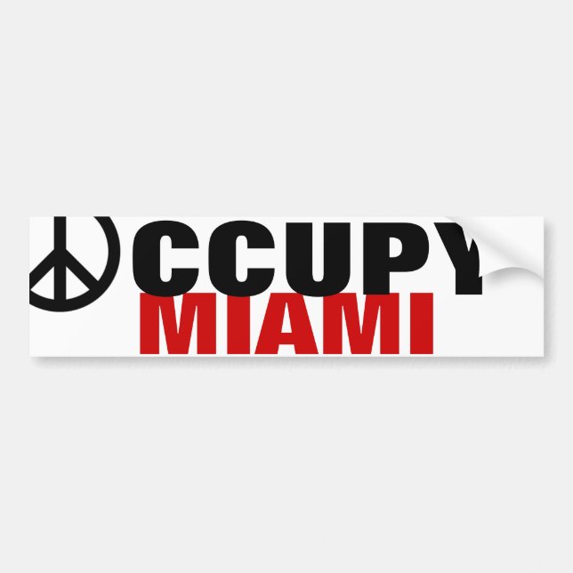 OCCUPY MIAMI BUMPER STICKER (Front)