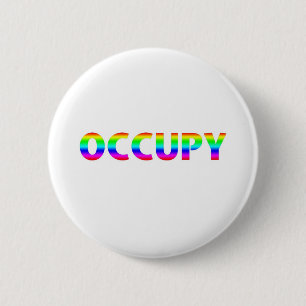 Occupy Rainbow 6 Cm Round Badge