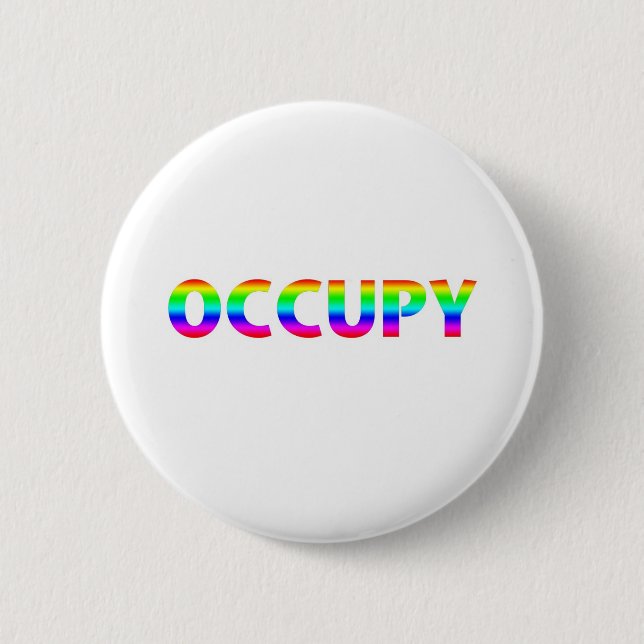 Occupy Rainbow 6 Cm Round Badge (Front)