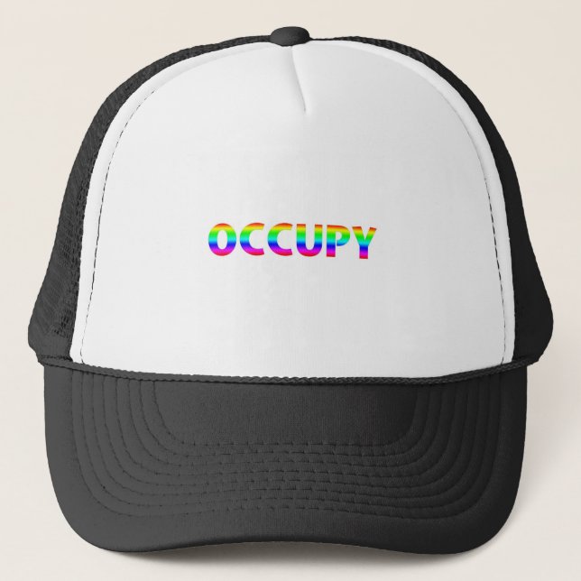 Occupy Rainbow Trucker Hat (Front)