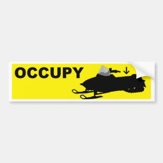 occupy snowmobile bumper sticker
