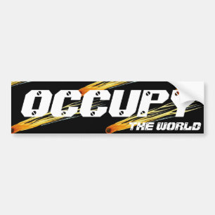 OCCUPY THE WORLD BUMPER STICKER